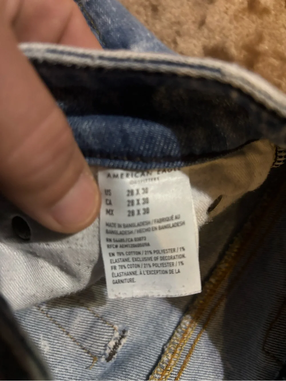 American Eagle Outfitters Light Blue Distressed Skinny Jeans